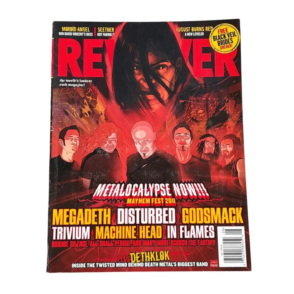 Revolver 97 July 2011 Mayhem Fest Issue w/ poster & Black Veil Brides Sticker
